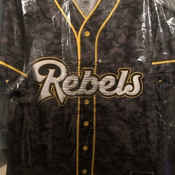 Rebels Logo Baseball Jersey for Adults - Picture 6 of 9